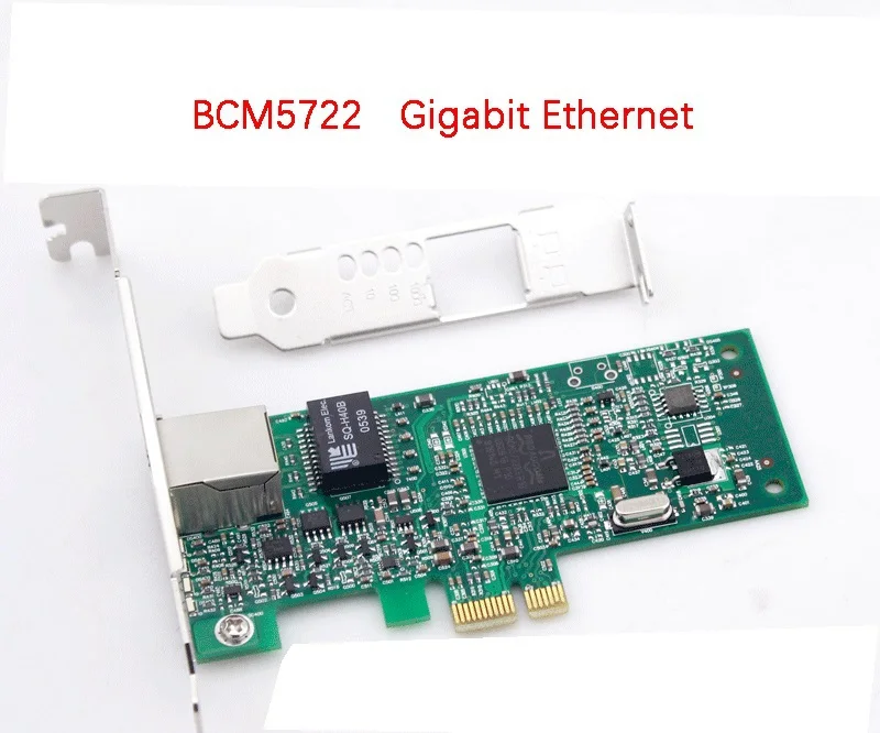 Broadcom BCM5722 pci e Gigabit Ethernet сетевой карты 1000 Mbps LAN контроллер проводной x1 сервер iSCSI/WIN7/