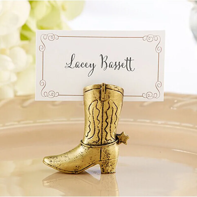 40pcs Bridal Shower Party Decoration Favors Gold Cowboy Boot Place