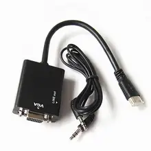 Mini HDMI мужчин и женщин VGA Video Converter адаптер HD 1080 P с аудио Выход для ПК DVD HDTV PS3