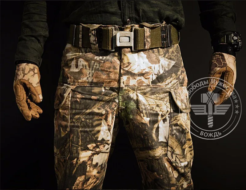 Луг местности ripstop тактические Для Мужчин's Брюки для девочек Охота Bionic CAMO боевой Брюки для девочек производительность Брюки для девочек