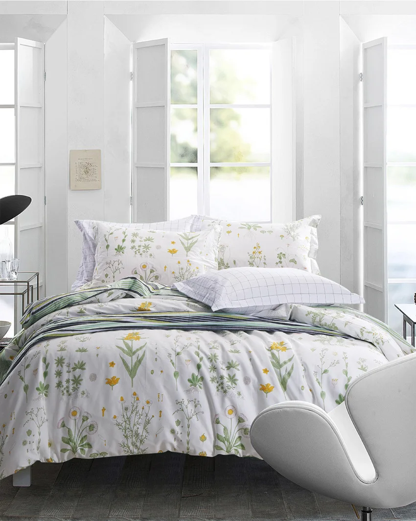 

new arrived nature print extra wide bedding fabric 235cm home textile printed soft baby bedding fabric 100%cotton free shipping