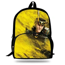 16-дюймовый шпилька для фильма Локи с героями комиксов Марвел, принт рюкзак для девочек-подростков; для мальчиков и девочек, комплект супер-героя из рюкзак на каждый день, детская школьная сумка