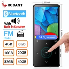 Редант MP3 плеер с Bluetooth и Динамик сенсорных клавиш 2," Экран Hi-Fi Walkman MP 3 Flac музыкальный плеер для детей 8/16/20/32/40 ГБ