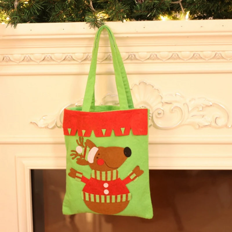 Merry Christmas Santa Sack Gift Bags Snowman Decoration for New Year Xmas Candy Bag Handmade Christmas Gift Bag