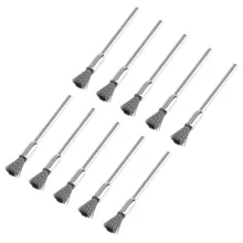 10 шт. мини Полировочная стальная проволока щетка с ручкой и ручкой типа для очистки/шлифовки/полированной щетки