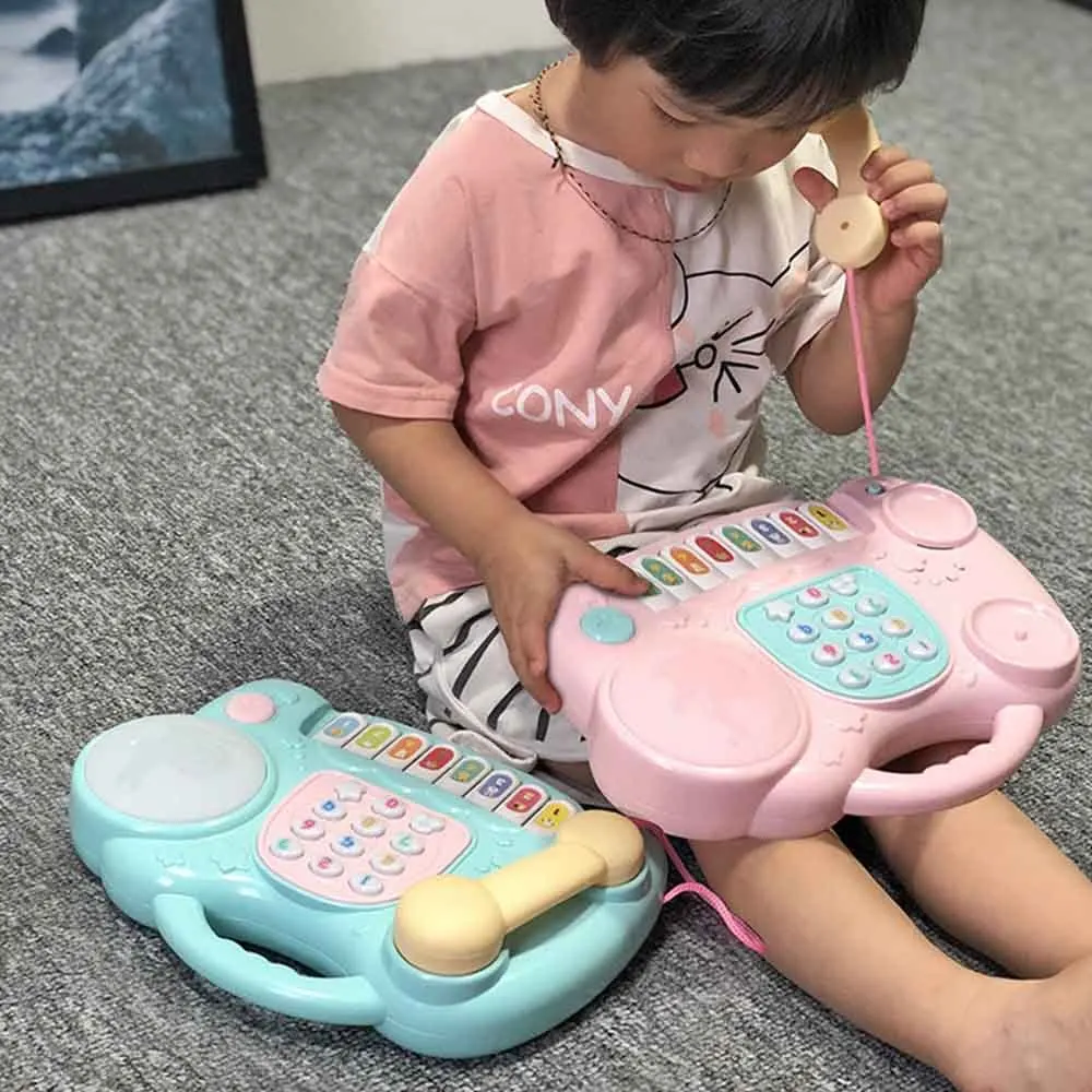 Младенческий ребенок обучения Музыкальный барабан раннее образование Обучающие игрушки телефон барабан Многофункциональный