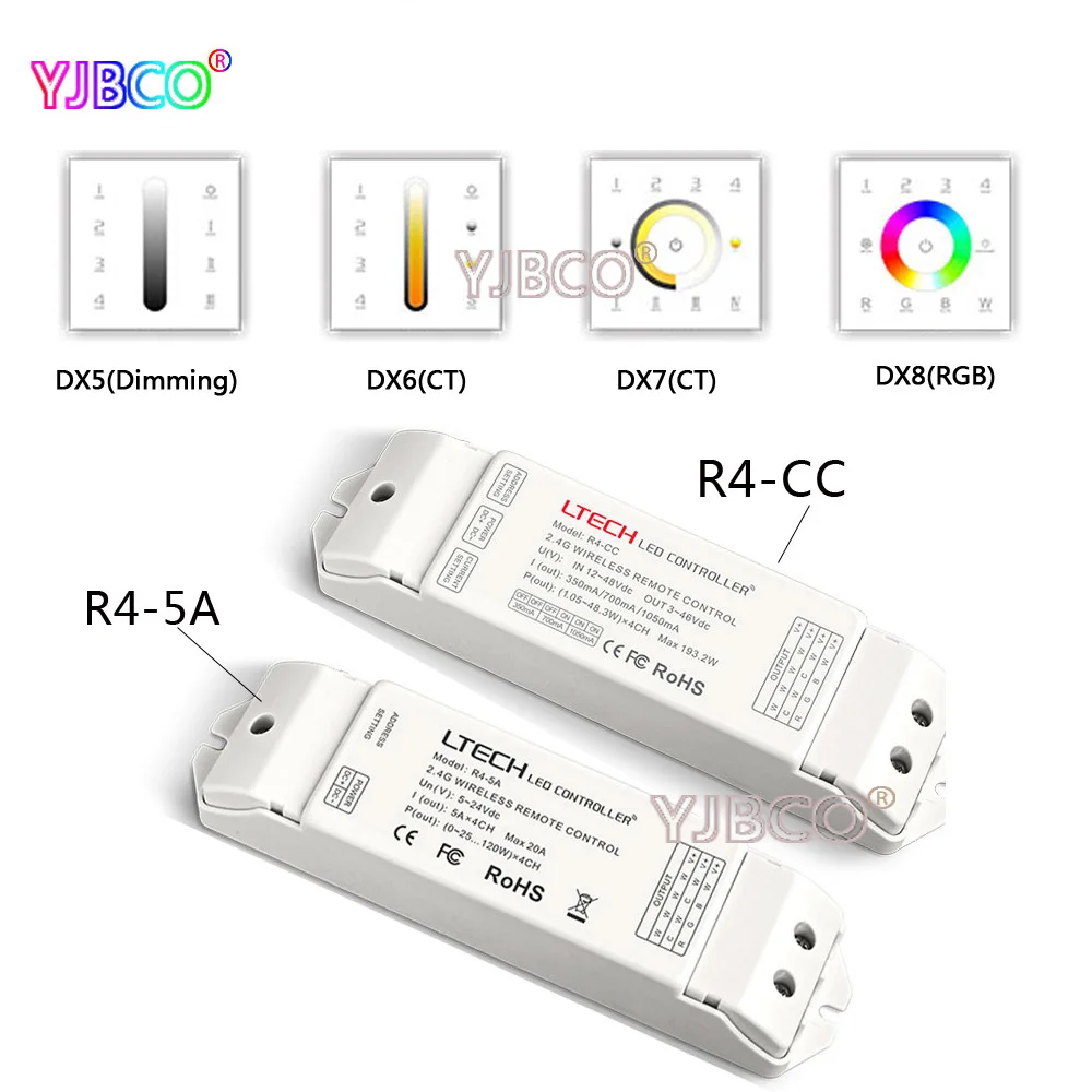 

2.4G DX5/DX6/DX7/DX8 LED dimming CT RGBW touch panel wall mounted 4 Zones dimmer control DMX512 LED strip lamps,AC110V-240V