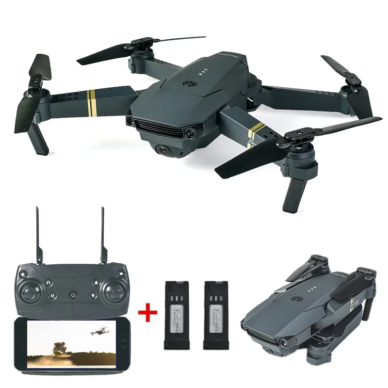 

Quadcopter 2 Batteries Altitude Hold Headless WiFi Dron Racing FPV Drone One Key Return Foldable Arm RC Quadcopter With Camera