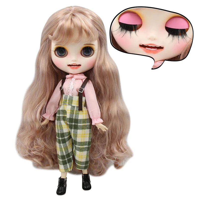 Ледяной фабрики Блит куклы 1/6 bjd фиолетовый микс золотые волосы Новые матовые