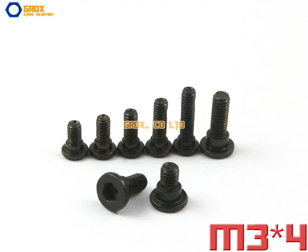 

50 Pieces M3 x 4mm 12.9 Grade Alloy Steel Hexagon Socket Head Shoulder Screw Bolt