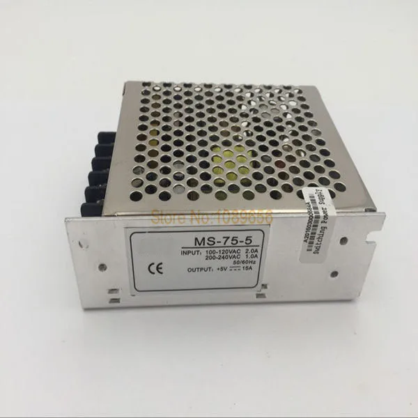 

MS-75-5 MS-75-12 MS-75-24 MS-75-15 75w 5v 12v 15v 24v power suply unit mini size din led power supply ac dc converter