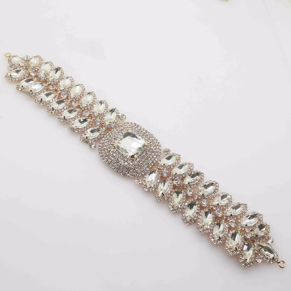 

2018 Direct Selling Crystal New Rhinestone Applique Sash For Bridal Wedding Dress Hair Accessory Can 1pcs/lot Free Shipping
