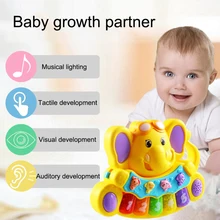 Детская музыкальная игрушка образовательная музыкальная модель слона пианино дети слуховая развивающая игрушка случайный цвет