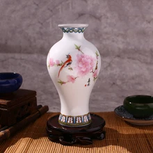 Традиционная китайская сине-белая фарфоровая керамическая ваза для цветов, сосуд, китайское украшение для дома в классическом стиле, декоративная ваза для дома