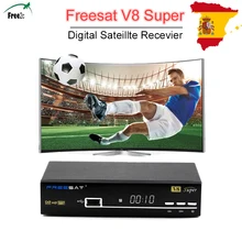 original Full 1080P Freesat V8 Super DVB-S2 Satellite Receiver support Germany Spain Europe Clines With USB Wifi set top tv box