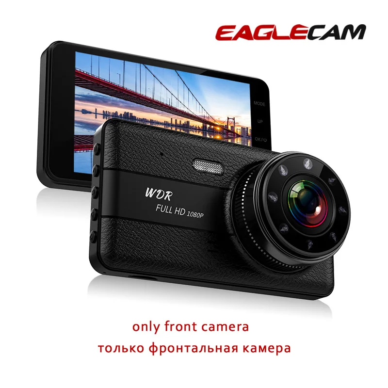 Car DVR Dual Camera Lens Dash Camera With Rearview Camera Camcorder Video Recorder Auto Registrator DVRs 4.0 Inch HD Dash Cam rear view mirror camera system DVR/Dash Cameras