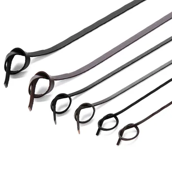 

Sauvoo 5 meters/lot Brown Black Genuine Leather Cord 3mm 5mm 10mm Flat Cow Leather String Rope for DIY Jewelry Making Findings