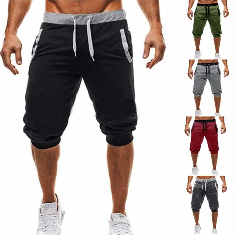 

Men's Gym Cotton Running Jogging Sports Fitness Bodybuilding Sports Men's Sports Training Brand Knee Long