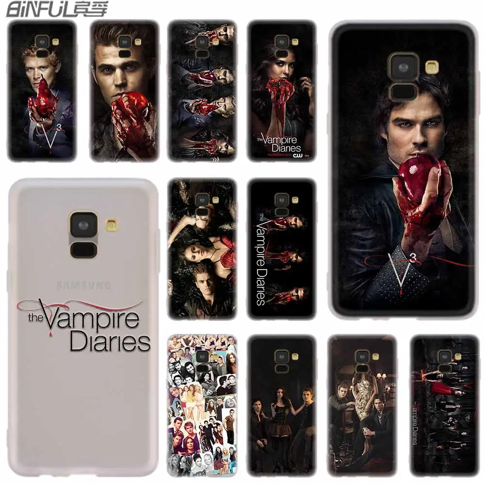 

Cover Silicone case For Samsung Galaxy A6 A8 A9 A7 A5 A3 Plus 2018 2017 2016 2015 A6S Star The Vampire Diaries