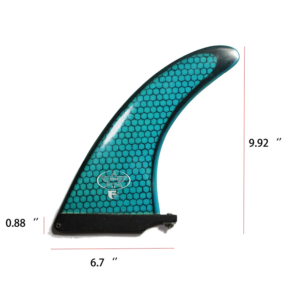 Синий Графический медовый гребень стекловолокна одиночный плавник для доски для серфинга