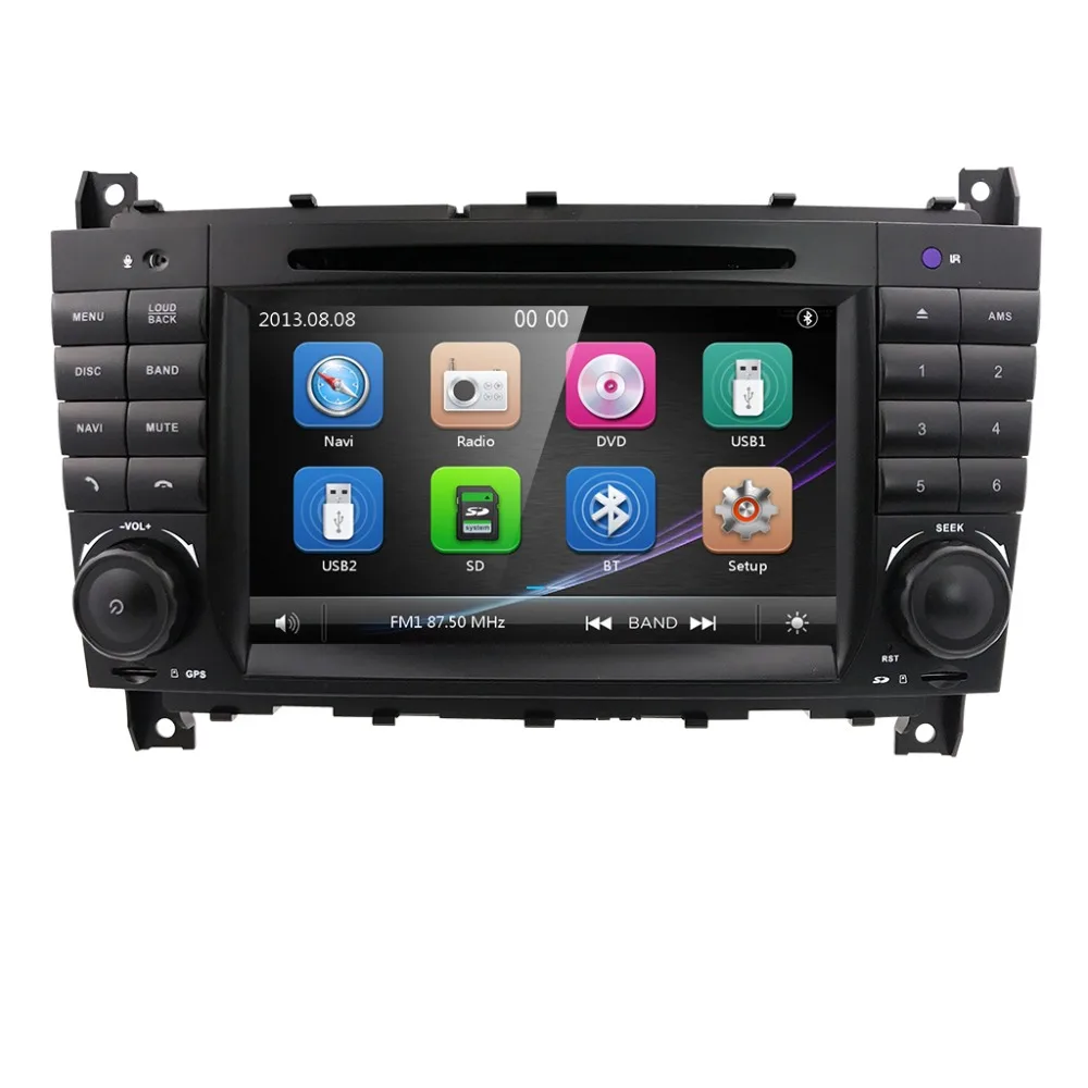 Top 7"Car DVD player for Mercedes Benz C-Class W203 2004-2007 CLC W203 2008-2010 CLK W209 2005-2011 GPS Bluetooth Radio Stereo audio 1