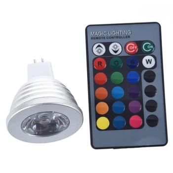 通販 1x MR16 3ワット16色rgb Led電球ランプ + 赤外線リモコン