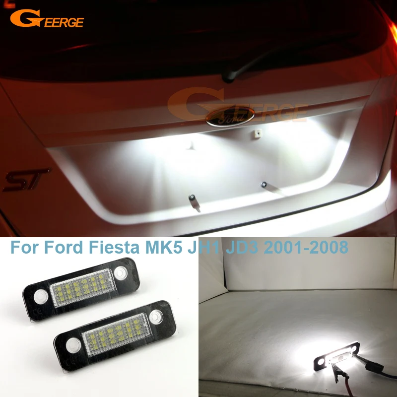 

For Ford Fiesta MK5 JH1 JD3 2001-2008 Excellent Ultra bright 3528 Led License plate lamp light lamp No OBC error