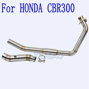 

Motorcycle For HONDA CBR300 Full Exhaust Front Middle Link Pipe Stainless Steel Motorbike Connect Mid Pipe Escape CBR300R CB101
