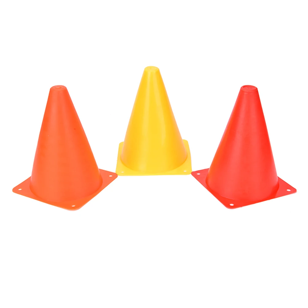 New 6Pcs 7" Football Marker Cones Course Football Cones Soccer Sports