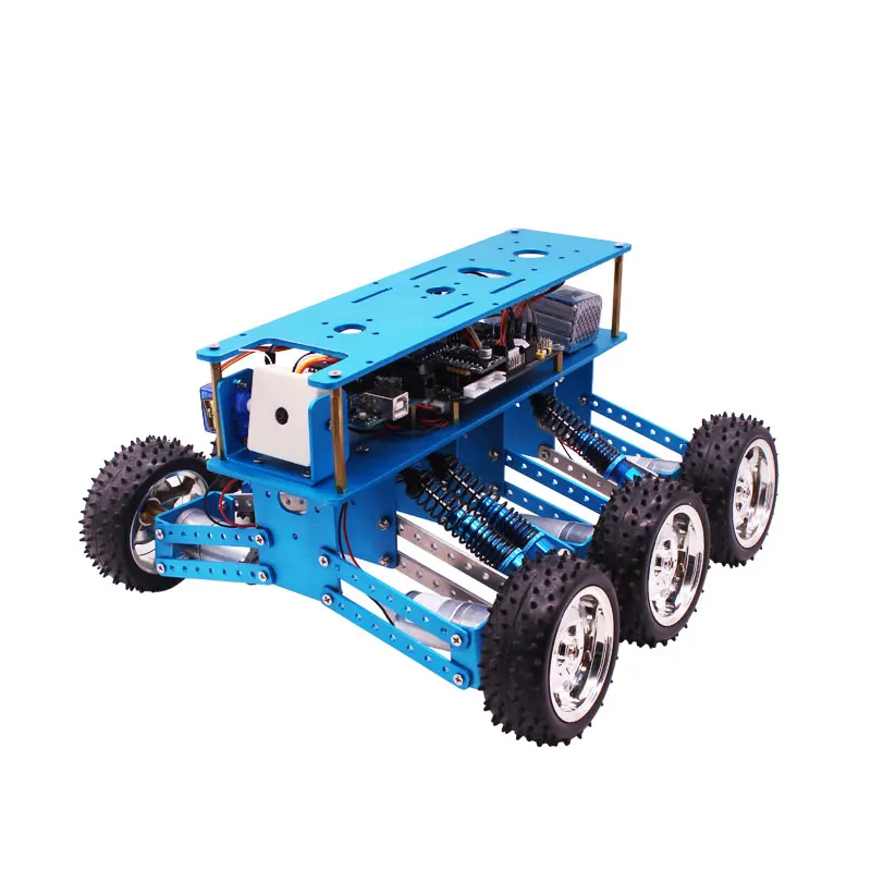 Arduino 6WD внедорожный робот игрушка, набор для поиска и спасения интеллектуальное автомобильное шасси платформа 6 полный привод Алюминий рама из сплава