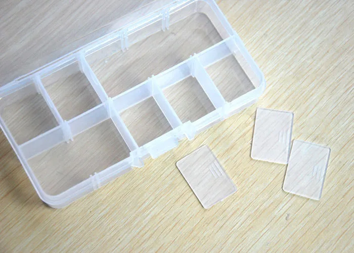 Чехол для хранения Box держатель Контейнер таблетки ювелирные изделия дизайн ногтей советы 10 сетки, чтобы сделать ваш дом из беспорядка B787