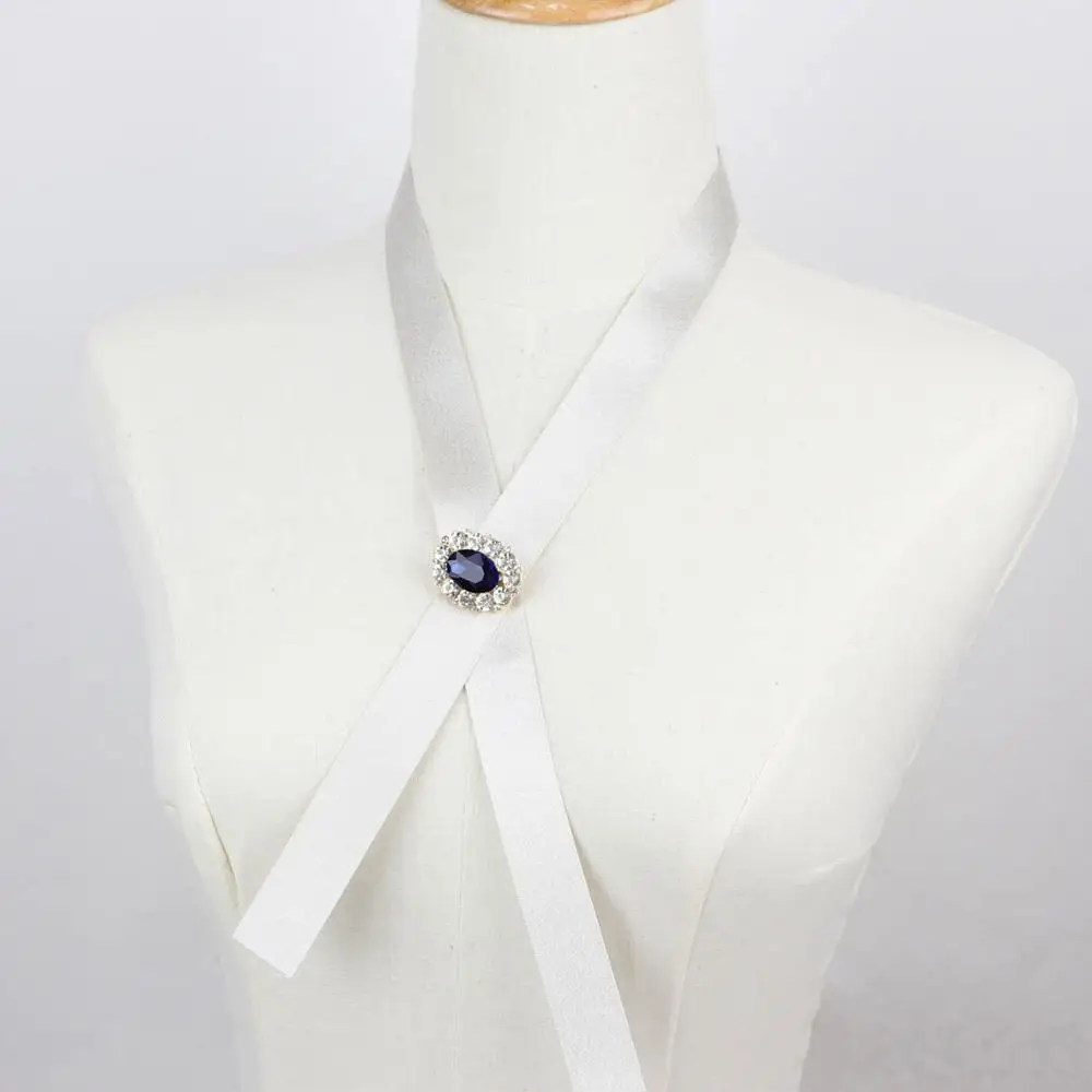 Белый многоцелевой ювелирный галстук-бабочка, регулируемый съемный воротник, аксессуар для рубашек, женский подарок, вечерние, на каждый день - Цвет: 7