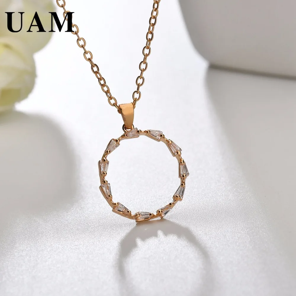 UAM Wholesale Lots Bulk Jewelry Gold Geometric Crystal Necklace Small