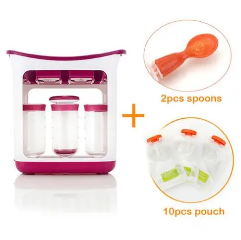 Контейнер для детского питания контейнеры для кормления новорожденных Еда Maker набор кошельков Органические свежие машина для упаковки фруктов челнока - Цвет: 2