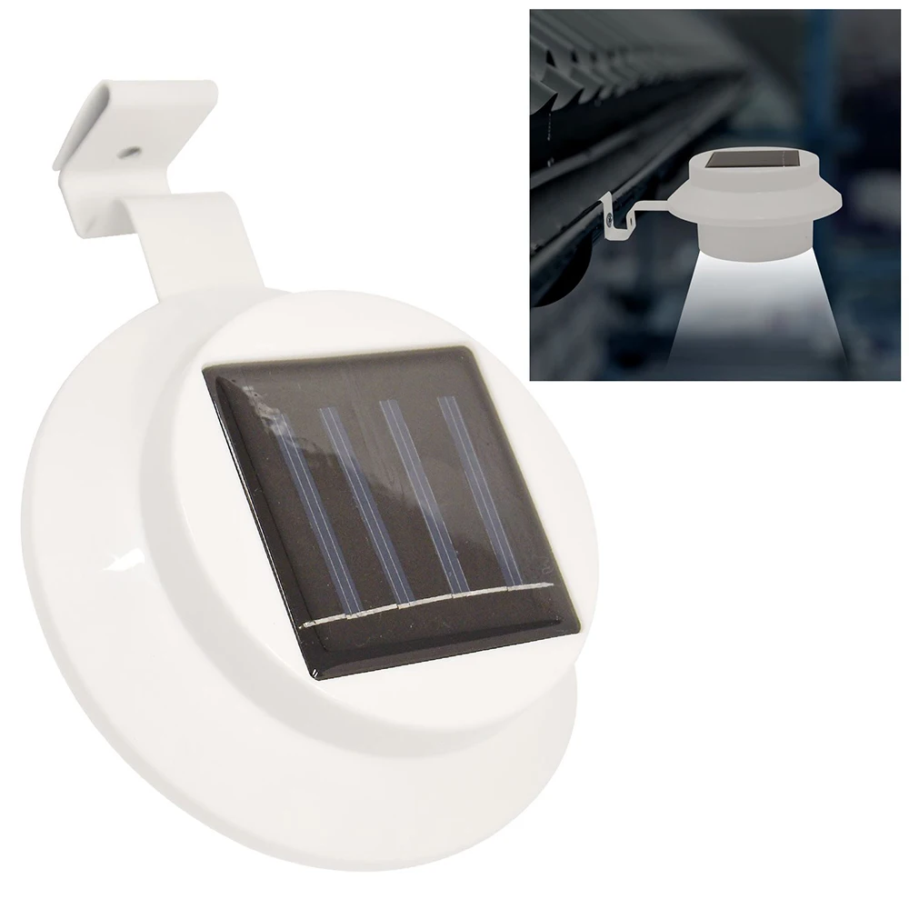 Solar Powered LED Gutter Door Wall Fence Lights Outdoor Solar Garden Security