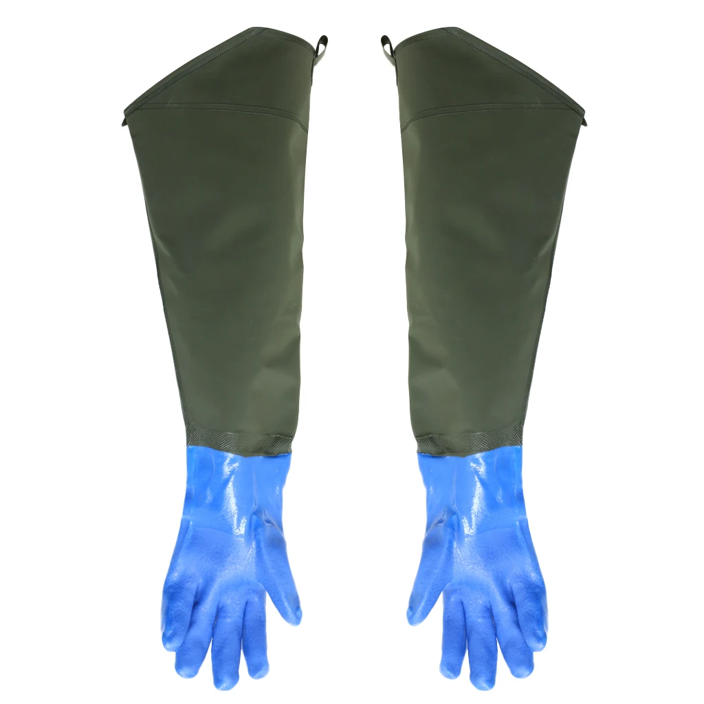 PVC Thickened Waterproof Fishing Glove Catch Fish Gloves With Velvet Outdoor Sport Neoprene Protection Fish Equipment