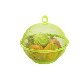 

1Pcs Storage Basket Mesh Iron Fruit Basket Storage Kitchen Rack Storage Dining Table Decoration Collecting Box Organizer Hot