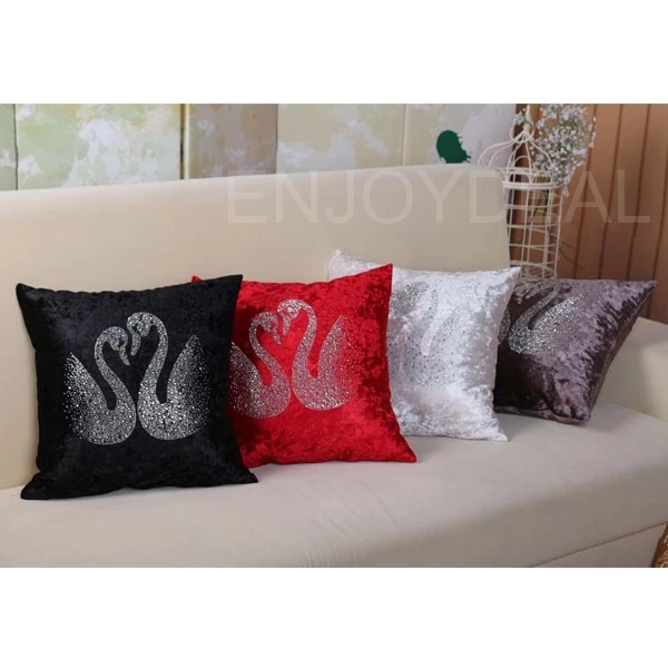 Top 45x45 Home Decorative Throw Pillow Case Bag wiht Hot Drilling Swans Pattern *2014