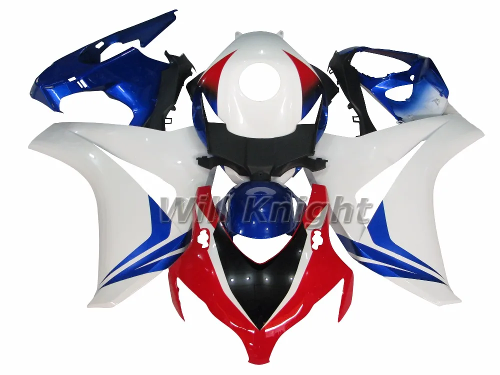 Инъекции обтекатель комплект для Honda CBR1000RR 2008-2011 CBR1000 08 09 10 11 белого и синего цвета