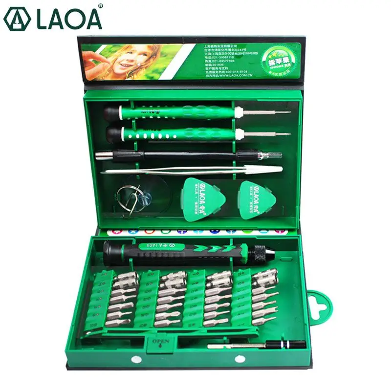 Billig LAOA 38 in 1 Schraubendreher Set Präzision schraubendreher bit gesetzt Laptop handy Reparatur Tools Kit Präzise Schraube Fahrer Hand werkzeuge