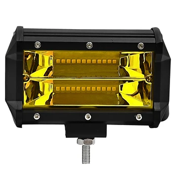

LED 5 inch 72W Car Work Light Two Rows Of Yellow Light Cross-Country Driving Lights For All Car Models Ultra Brighten Light