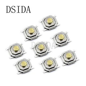 

100Pcs 4x4x3.5mm SMD Tactile Tact Push Button Micro Switch 4*4*3.5mm ON/OFF Push Button Copper Head Keys Button 4pin