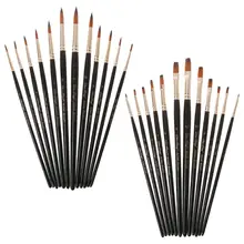 12 шт./компл. кисть для рисования деревянная акриловая краска гуашь косметический Художественный набор ручки для рисования