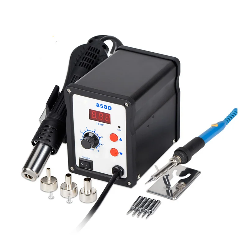 

220V 110V 858D Hot Air Gun BGA Rework Soldering and Desoldering Station Hot Air Gun With Soldering iron Welding Repair Tools