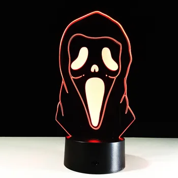 

Cartoon Ghost Shape 3D LED Lamp 7 Color Change Night Light Lamp Fixtures Touch Switch lampen For Children Xmas Gift Home Decor