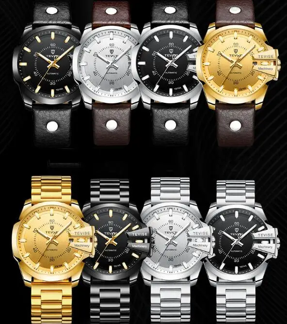 Tevise Luxury Brand Automatic Mechanical Watches For Men Business Sport Waterproof Wrist Watch Self Winding Relogio Masculino