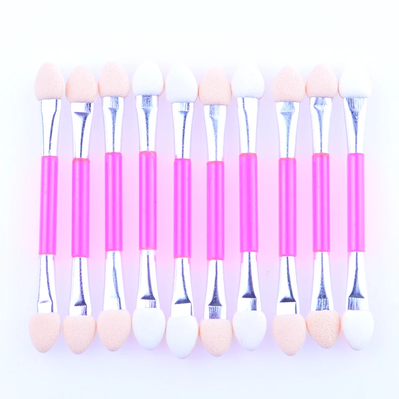 10pcs Eye Shadow Applicator Disposable Double Sides Eyeshadow Stick Sponge Brush Makeup Powder Eye Shadow Brushes Set - Color: 04