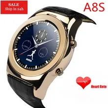 A8S круглые умные часы, Bluetooth WAP GPRS SMS Smartwatch Поддержка sim-карта памяти SD MP4 USB Akilli Saatler Смарт часы для iPhone iOS