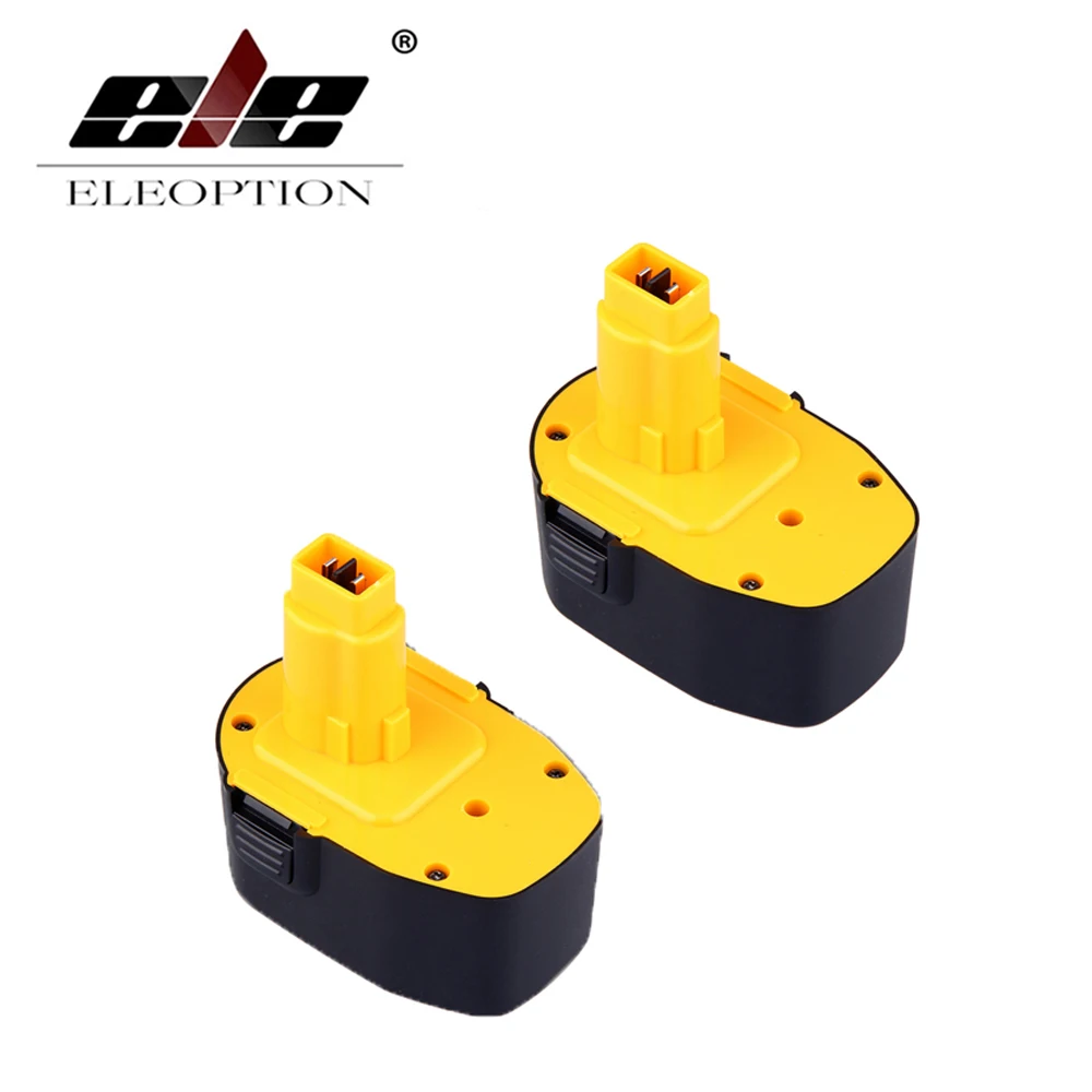 

ELEOPTION 2PCS 14.4V 1500mAh Rechargeable Power Tool Battery for DEWALT DC9091 DW9091 DW9094 DE9092 Cordless Drill Free Shipping