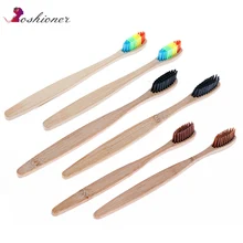 1 шт бамбуковая ручка зубная щетка отбеливающая красочная мягкая щетина бамбуковая зубная щетка для ухода за полостью рта портативная щетка для чистки зубов